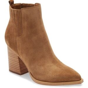Marc Fisher Oshay brown suede booties
